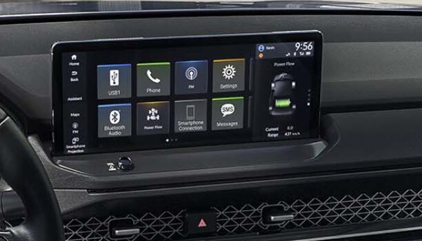 Closeup of colour touchscreen display.