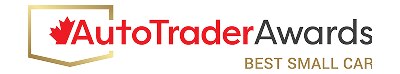 The 2026 AutoTrader Award logo for Best Small Car is shown.