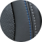 Black Combi (Leatherette/Leather/Fabric) with Contrast Stitching 